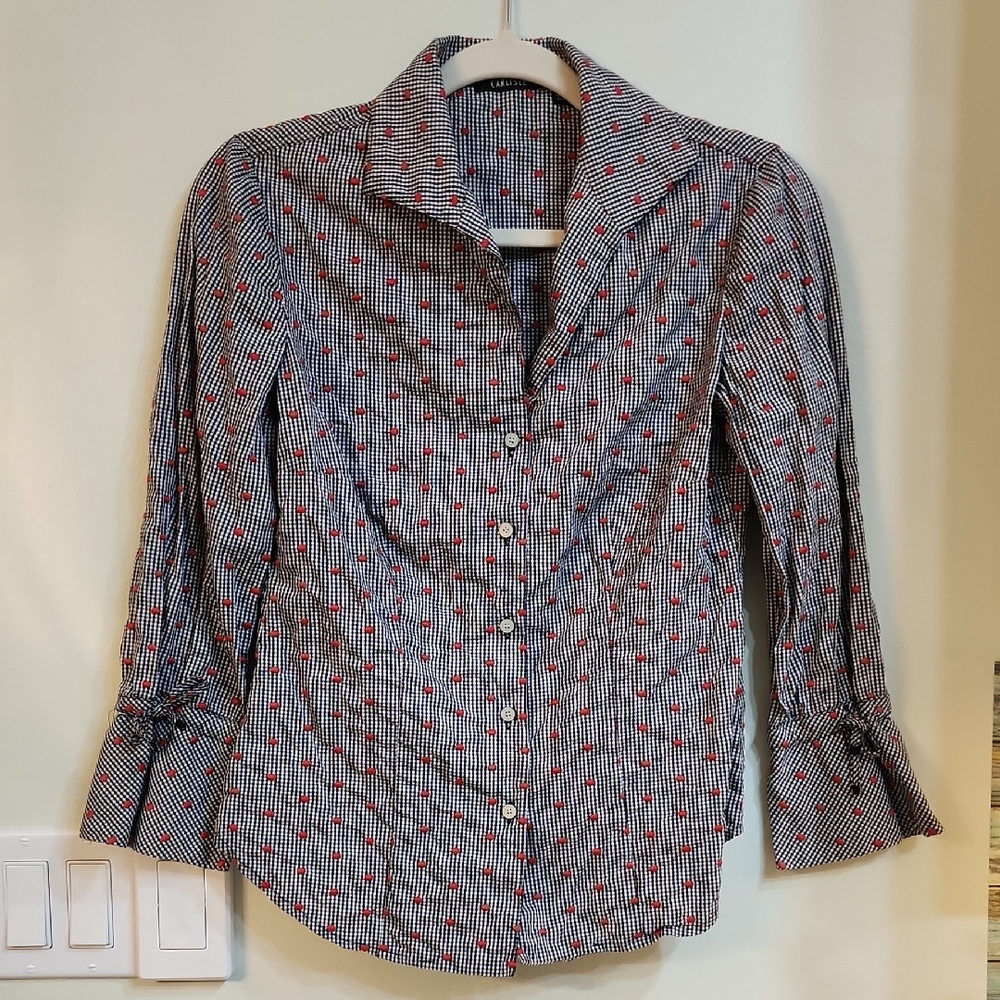 Carlisle Black and Red Patterned Button Down Shirt